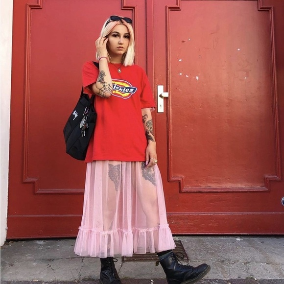 Sheer skirt. Trending. Colorful. Screams summer!! - Picture 14 of 15